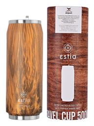 Estia Travel Cup Save the Aegean Ποτήρι Θερμός Ανοξείδωτο BPA Free Sekoya 500ml με Καλαμάκι