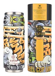 Estia Travel Cup Save the Aegean Ποτήρι Θερμός Ανοξείδωτο GRAFFITI RHYTHM 500ml με Καλαμάκι από το e-shop