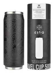 Estia Travel Cup Save the Aegean Ποτήρι Θερμός Ανοξείδωτο NOIR ECHO 500ml με Καλαμάκι από το e-shop