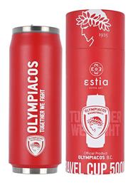 Estia Travel Cup Save the Aegean Ποτήρι Θερμός Ανοξείδωτο Olympiakos B.C. 500ml με Καλαμάκι από το Zakcret Sports