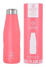 Estia Travel Flask Save Aegean Μπουκάλι Θερμός Coral Pastel 500ml