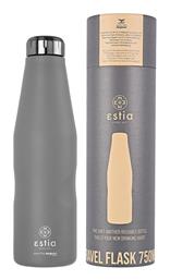 Estia Travel Flask Save Aegean Μπουκάλι Θερμός Matte Grey 750ml