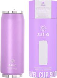 Estia Travel Flask Save Aegean Μπουκάλι Θερμός Matte Purple 500ml από το Public