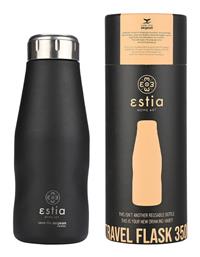 Estia Travel Flask Save the Aegean Ανακυκλώσιμο Μπουκάλι Θερμός Ανοξείδωτο BPA Free Midnight Black 350ml από το e-shop