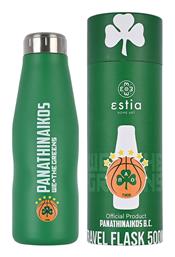 Estia Travel Flask Save the Aegean Μπουκάλι Θερμός Ανοξείδωτο BPA Free Panathinaikos B.C. Edition 500ml