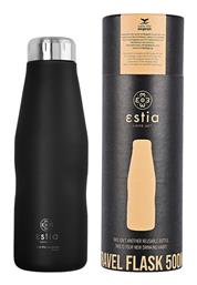 Estia Travel Flask Save the Aegean Μπουκάλι Θερμός Ανοξείδωτο Midnight Black 500ml από το Katoikein