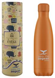 Estia Travel Flask Save The Aegean Burnt Orange 0.5lt