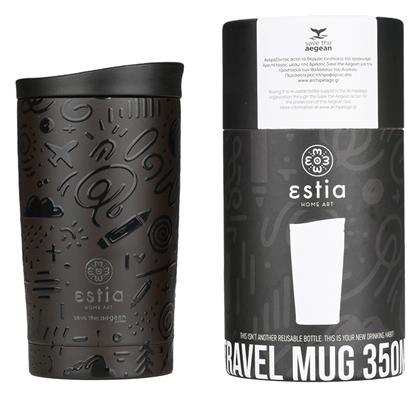 Estia Travel Mug Save The Aegean 350ml Noir echo από το Designdrops