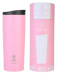 Estia Travel Mug Save The Aegean Ποτήρι Θερμός Ανοξείδωτο Blosson Rose 450ml