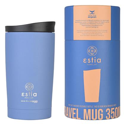 Estia Travel Mug Save The Aegean Ποτήρι Θερμός Ανοξείδωτο Denim Blue 350ml από το e-shop