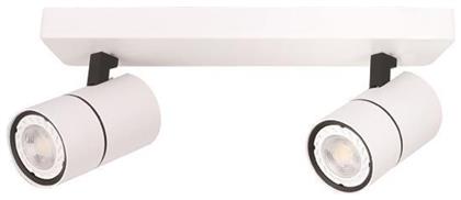 Eurolamp Διπλό Σποτ με Ντουί GU10 σε Λευκό Χρώμα