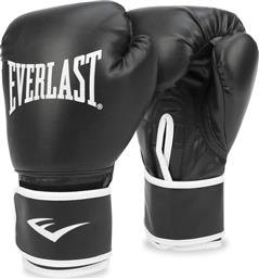 Everlast Core Γάντια Πυγμαχίας από Συνθετικό Δέρμα για Αγώνα Μαύρα
