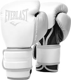 Everlast Powerlock 2 Γάντια Πυγμαχίας από Συνθετικό Δέρμα για Αγώνα Λευκά