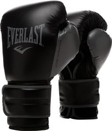 Everlast Powerlock 2 P00002282 Γάντια Πυγμαχίας από Συνθετικό Δέρμα για Αγώνα Μαύρα από το Plus4u