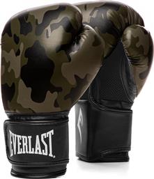 Everlast Spark Γάντια Πυγμαχίας από Συνθετικό Δέρμα για Αγώνα Πράσινα Camo