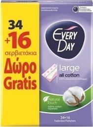 Every Day All Cotton Large Σερβιετάκια 34τμχ & 16τμχ από το Pharm24