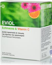 Eviol Echinacea & Vitamin C Συμπλήρωμα για την Ενίσχυση του Ανοσοποιητικού 60 μαλακές κάψουλες