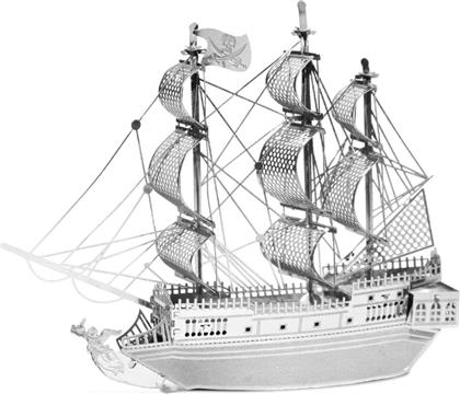 Fascinations Μεταλλική Φιγούρα Μοντελισμού Πλοίο Pirate Black Pearl 10x1.8x8εκ.