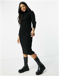 Fashionkilla knitted high neck midi bodycon dress in black από το Asos