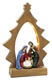 Φάτνη Ξύλινη Μικρού Μεγέθους Φωτιζόμενη