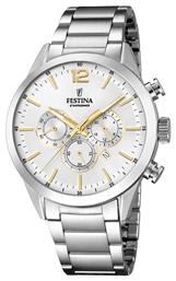 Festina Timeless Ρολόι Μπαταρίας με Μεταλλικό Μπρασελέ