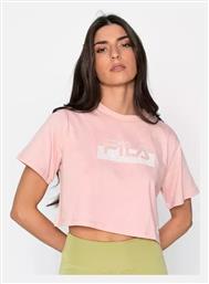 Fila Evelyn Κοντομάνικο Crop Top Ροζ από το Z-mall