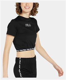 Fila Vanora Κοντομάνικο Crop Top Μαύρο από το Z-mall