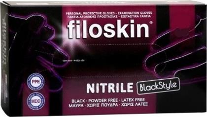 Filoskin Black Style Γάντια Νιτριλίου Χωρίς Πούδρα σε Μαύρο Χρώμα 100τμχ από το e-Fresh