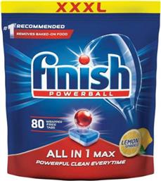 Finish All in One Max 80 Κάψουλες Πλυντηρίου Πιάτων με Άρωμα Λεμόνι από το Snatch