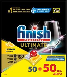 Finish Powerball Ultimate All in One 2x50 Κάψουλες Πλυντηρίου Πιάτων με Άρωμα Λεμόνι