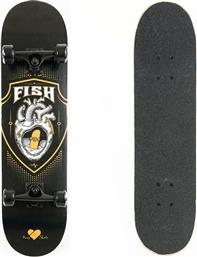 Fish Skateboards Black heart Fish 8'' Complete Shortboard Μαύρο