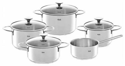 Fissler Copenhagen Σετ Μαγειρικά Σκεύη από Ανοξείδωτο Ατσάλι Ασημί 5τμχ