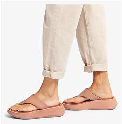 Fitflop Δερμάτινα Γυναικεία Σανδάλια Flatforms σε Μπεζ Χρώμα από το Favela