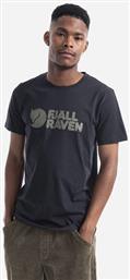 Fjallraven Ανδρικό T-shirt Μαύρο με Λογότυπο