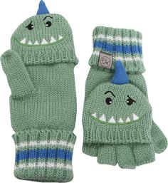 Flapjackkids Παιδικά Γάντια Κομμένα Πράσινα Dino