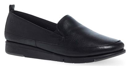 Flex&Go Δερμάτινα Γυναικεία Slip-On Μαύρα