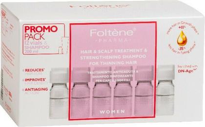 Foltene Hair & Scalp Treatment Αμπούλες Μαλλιών Ενδυνάμωσης για Γυναίκες 12x200ml
