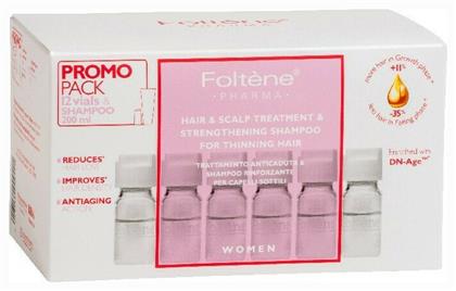 Foltene Hair & Scalp Treatment Αμπούλες Μαλλιών Ενδυνάμωσης για Γυναίκες 12x200ml