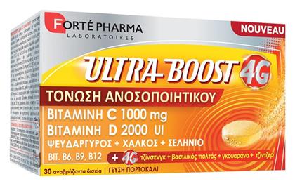 Forte Pharma Ultra Boost 4G Πολυβιταμίνη Πορτοκάλι 30 αναβράζοντα δισκία