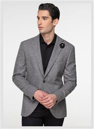 Fragosto Σακάκι Blazer της σειράς Micro - FRB23 3807 019 003 Grey από το Silenzio