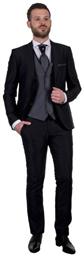 Fragosto Slim Fit Suit - Diamond Black από το Silenzio