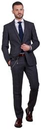 Fragosto Slim Fit Suit Wool - Dark Grey Check από το Silenzio