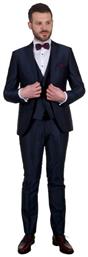 Fragosto Three Pieces Slim Fit Suit - Diamond Blue από το Silenzio