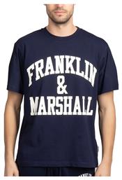 Franklin & Marshall Ανδρικό T-shirt Μπλε με Λογότυπο από το Z-mall