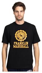 Franklin & Marshall Ανδρικό T-shirt Μαύρο Με Στάμπα από το Cosmossport