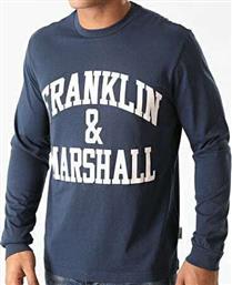 Franklin & Marshall Ανδρική Μπλούζα Μακρυμάνικη Navy Μπλε από το Cosmos Sport