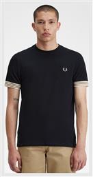 Fred Perry Ανδρική Μπλούζα Κοντομάνικη Μαυρο από το Tobros