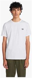 Fred Perry Ανδρικό T-shirt Λευκό Μονόχρωμο