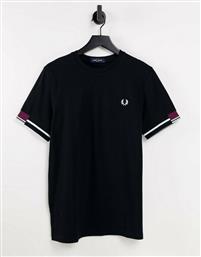 Fred Perry Ανδρικό T-shirt Μαύρο Μονόχρωμο από το Asos