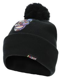 Freddy Beanie Unisex Σκούφος Πλεκτός σε Μαύρο χρώμα